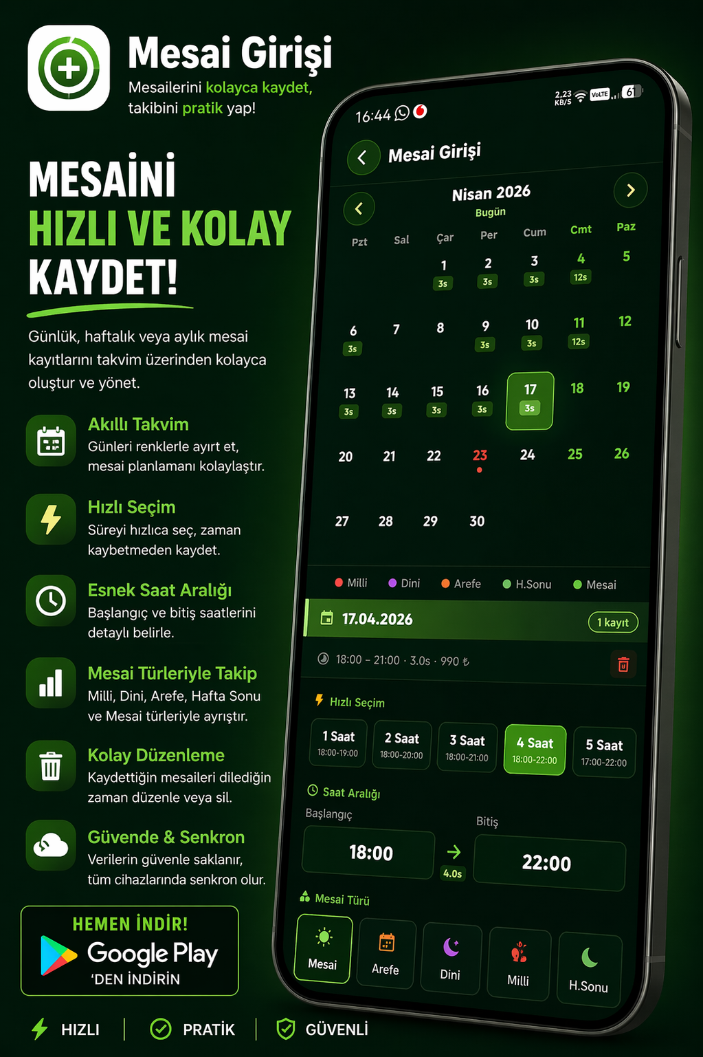 Mesai Girişi